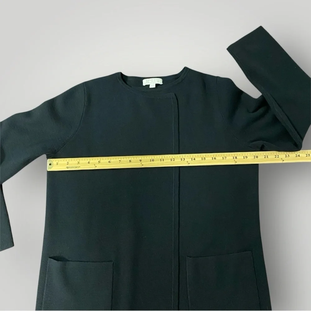 J.Crew Juliette collarless‎ sweater-blazer Sz S Black